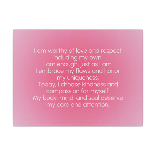 Self Love Affirmation | Aura Poster Canvas