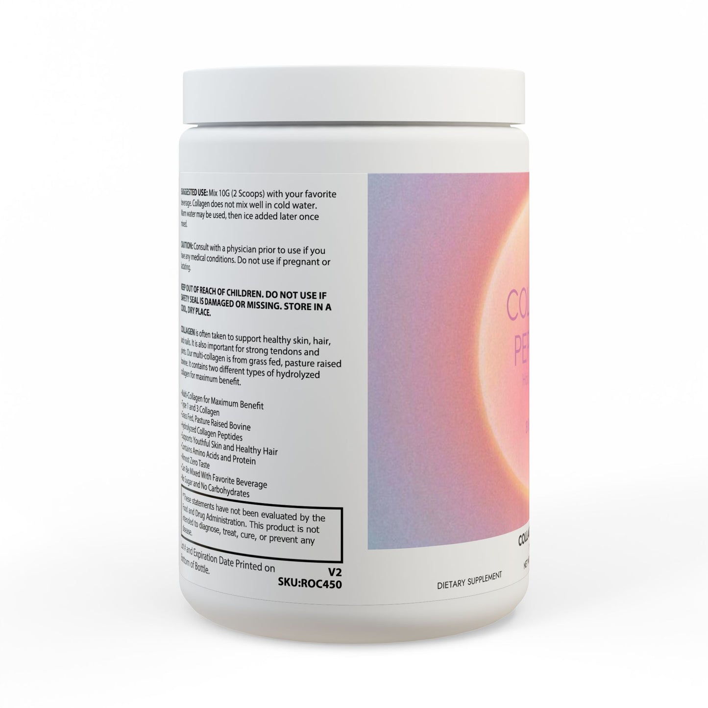 Collagen Peptides Type I & III Supplement (350g, 12.3oz)